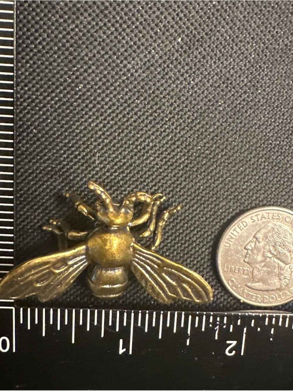 Miniature Brass Bee Figurine Collectible - Picture 7 of 7